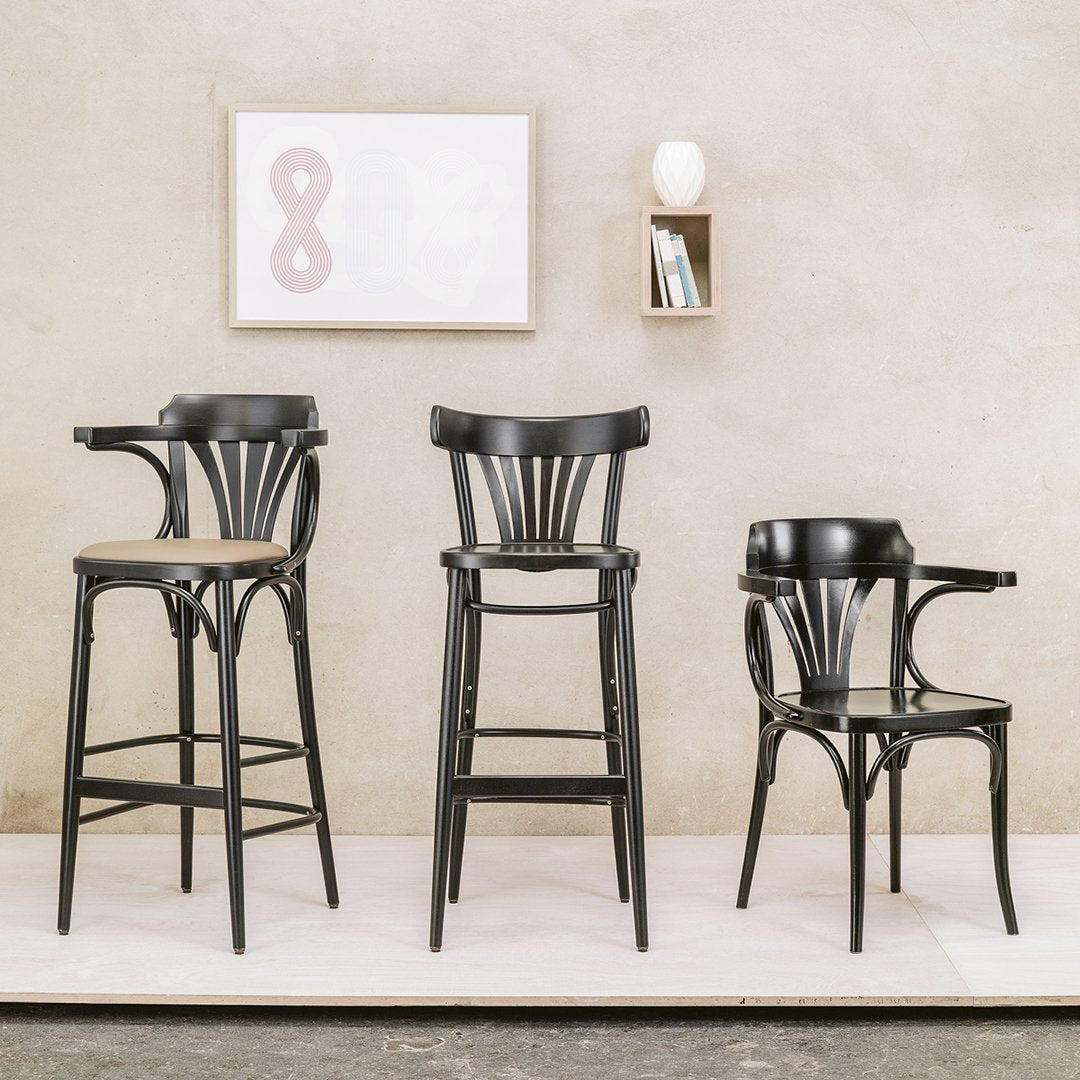 Barstool 135 - Seat Upholstered - Beech Frame