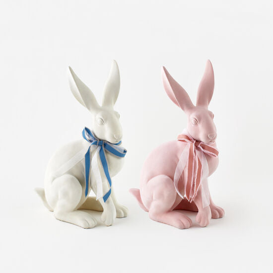 25” flocked resin bunny