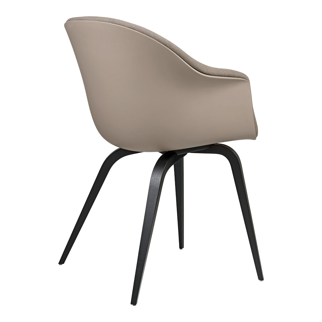Bat Dining Chair - Front Upholstered - Black Beech Base