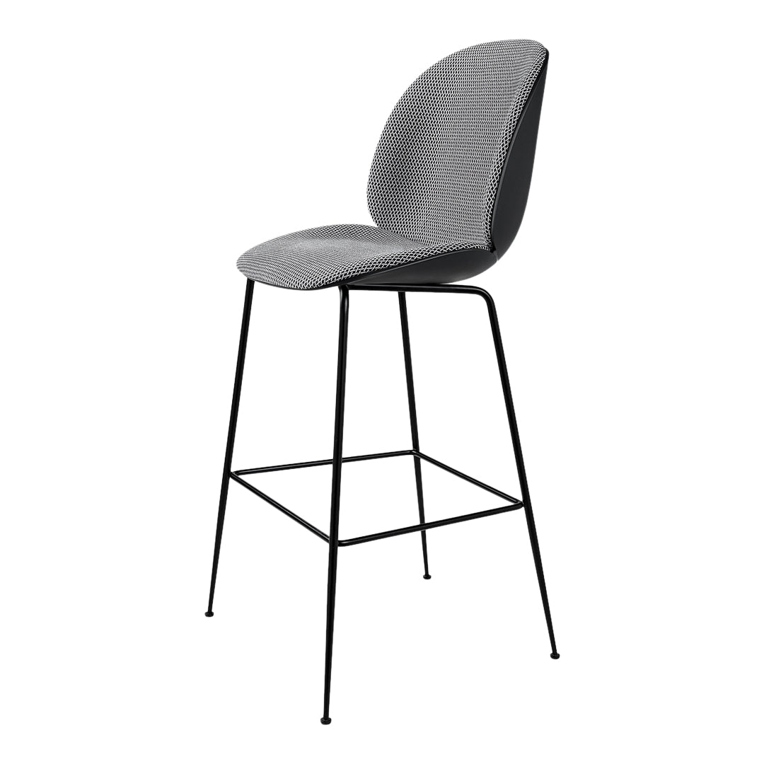 Beetle Bar Chair - Front Upholstered - Antique Brass Base
