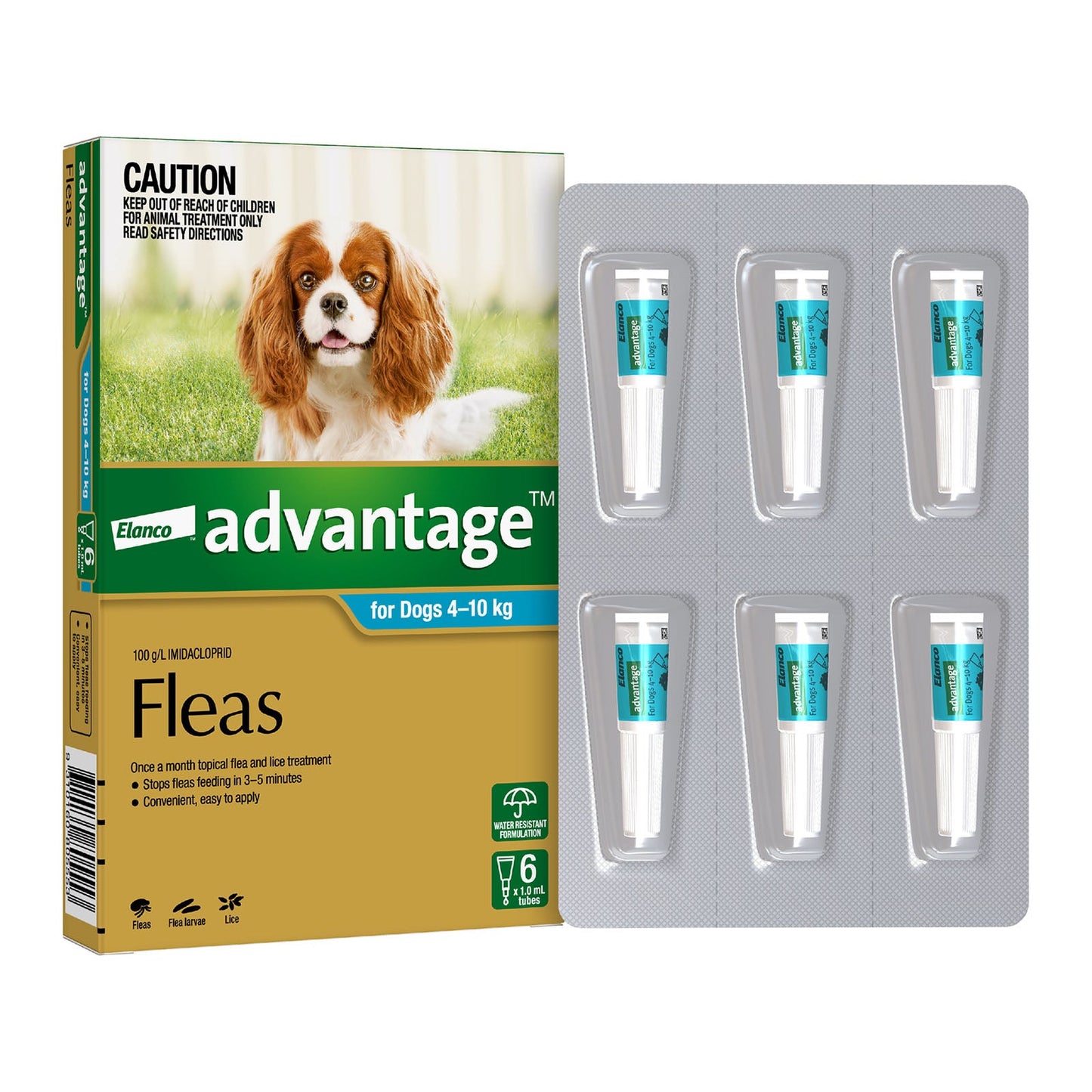 Advantage - For Medium Dogs 4 To 10Kg (Aqua)