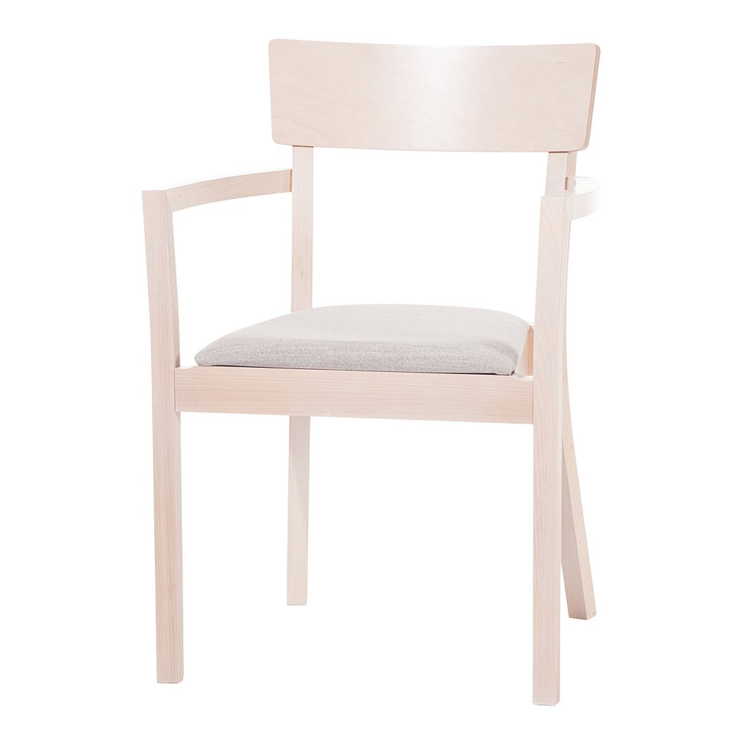 Bergamo Armchair - Seat Upholstered - Beech Frame