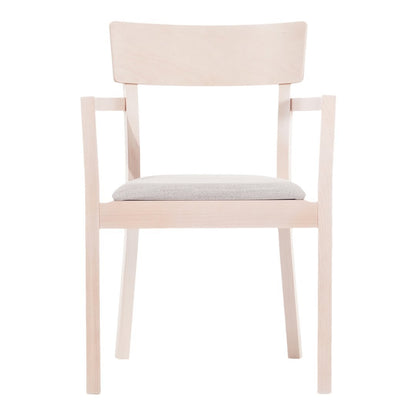 Bergamo Armchair - Seat Upholstered - Beech Frame