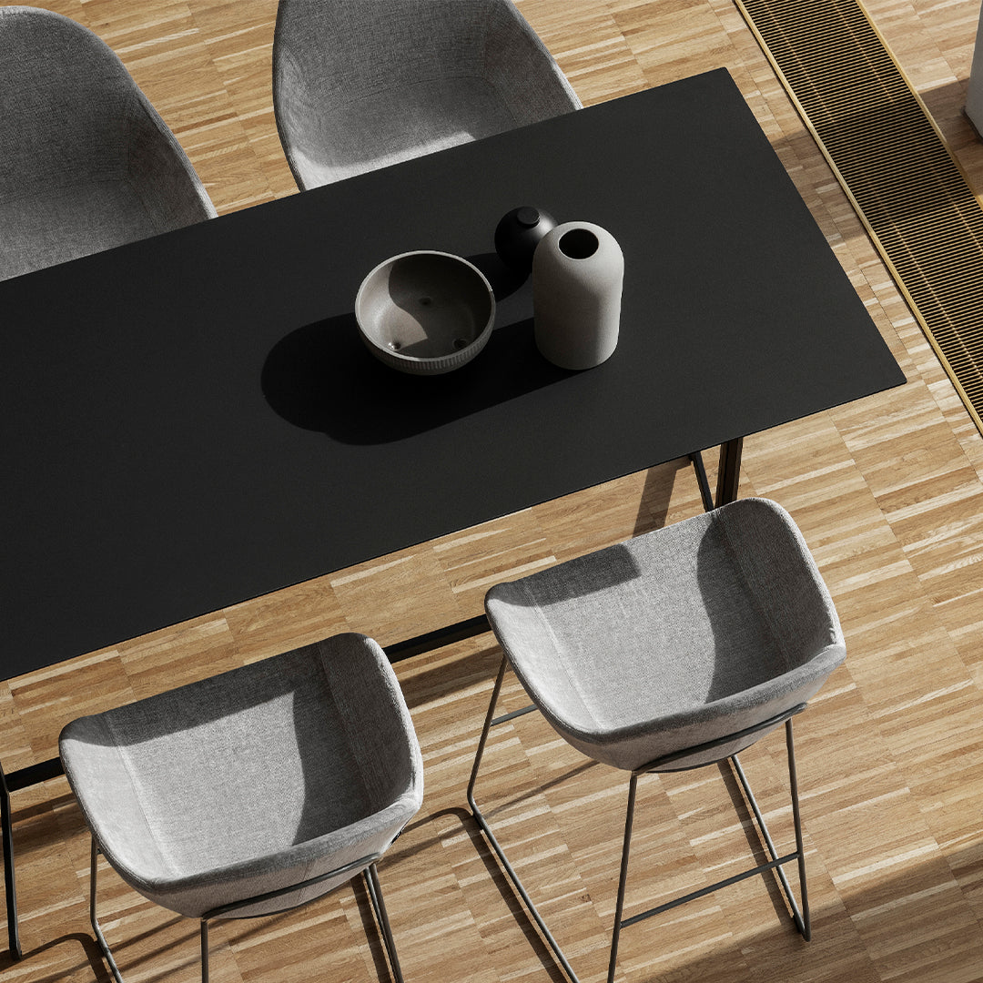 Atticus 09 Counter Chair w/ Arms - Sled Base