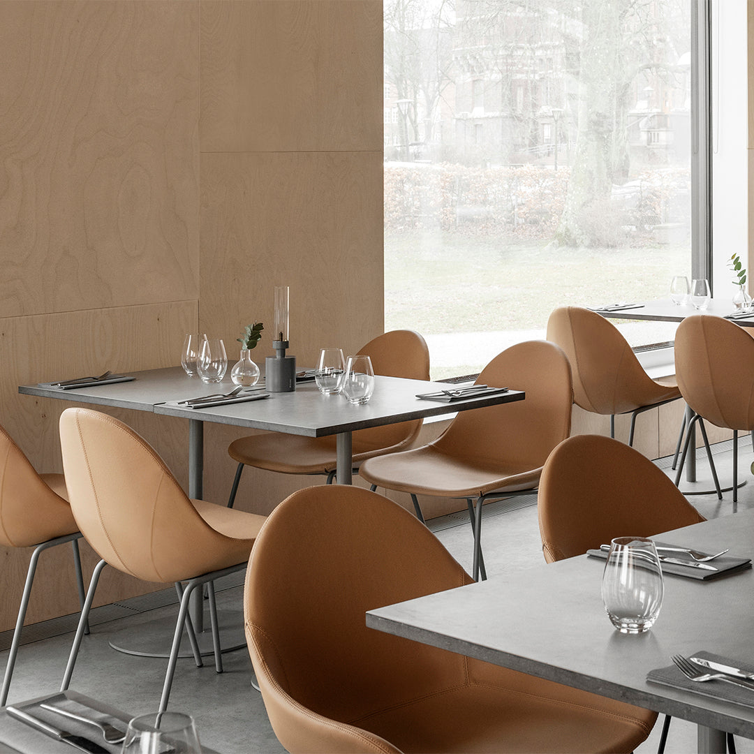 Atticus 08  Side Chair - 4 Leg, Lacquered Metal