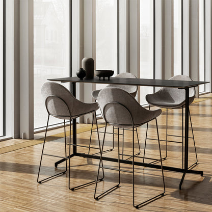 Atticus 09 Counter Chair w/ Arms - Sled Base