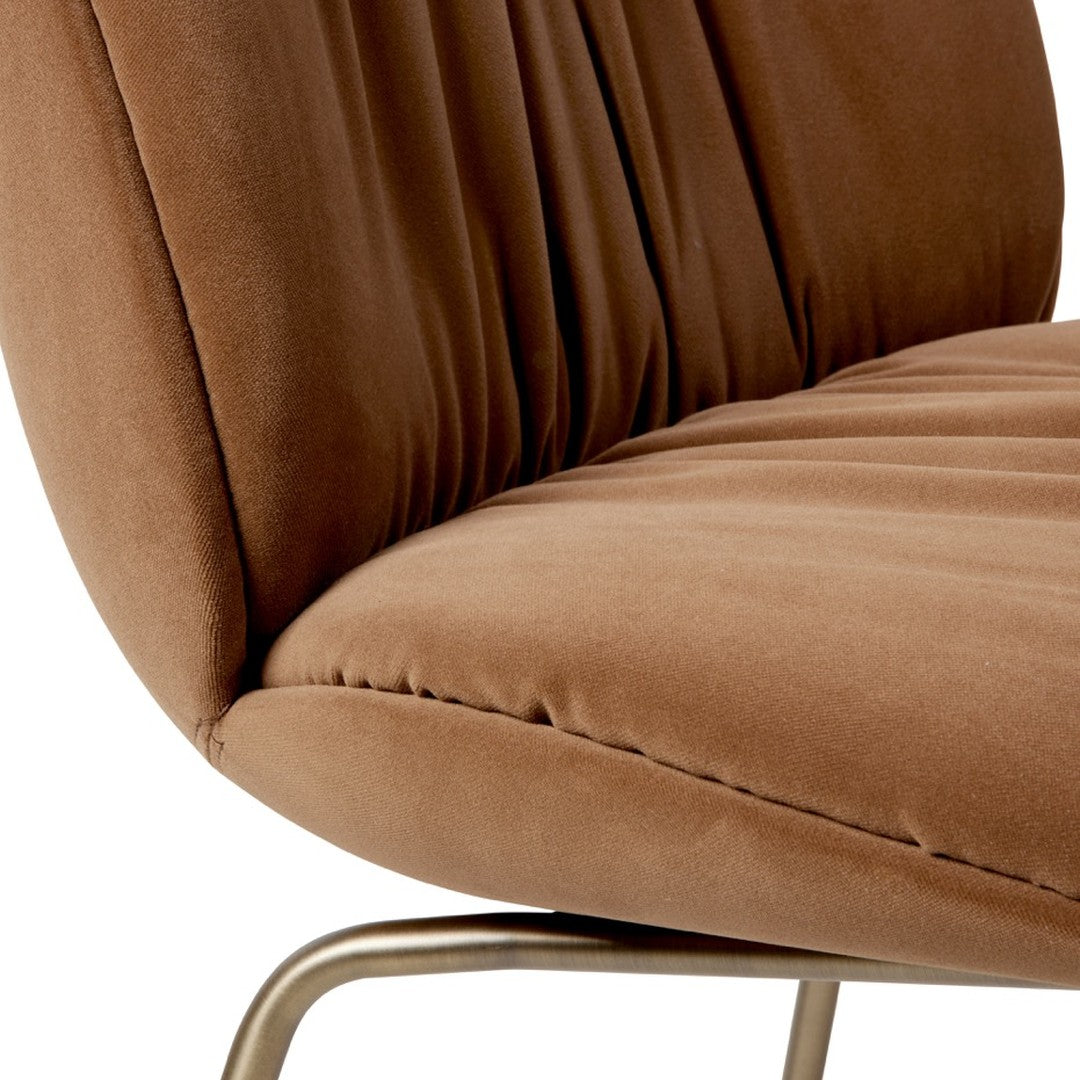 Beetle Soft Dining Chair - Conic Base - Front Upholstered - Veneer Shell