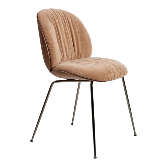 Beetle Soft Dining Chair - Conic Base - Front Upholstered - Veneer Shell
