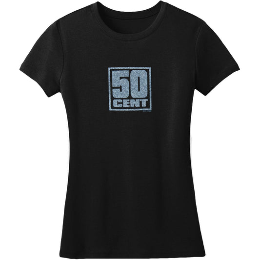 50 Cent Sparkle Logo Junior Top