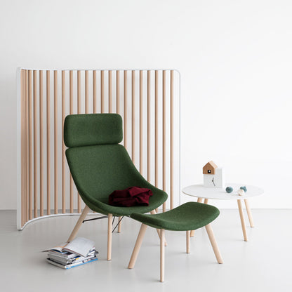 Auki Footstool - Wooden Base