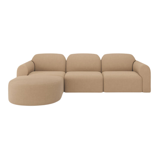 Bulky Pre-Configured Three-Seater Sofa w/ Semi-Circle Footstool