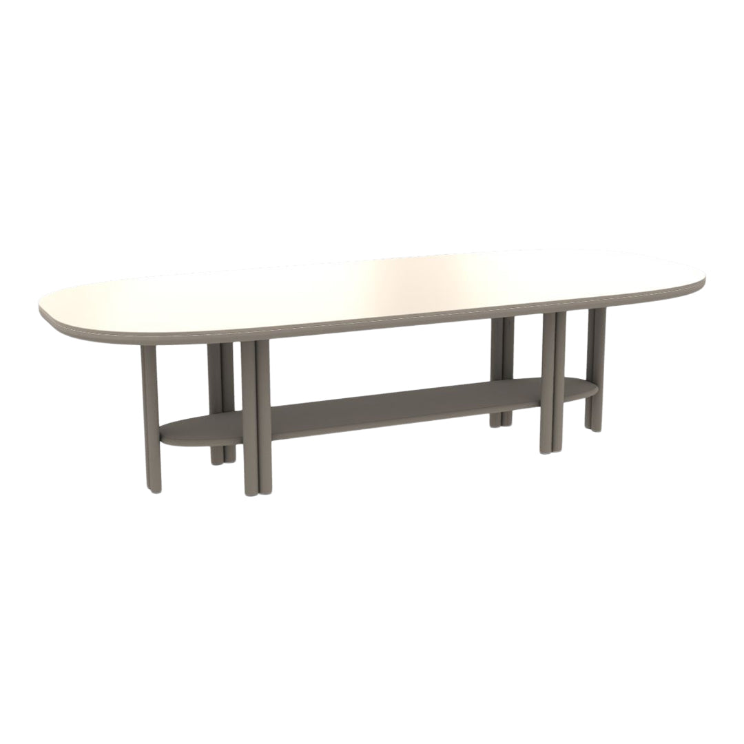Anam Dining Table - Glass Top - Oval