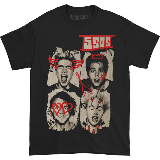 5 Seconds Of Summer Red Grafitti T-shirt