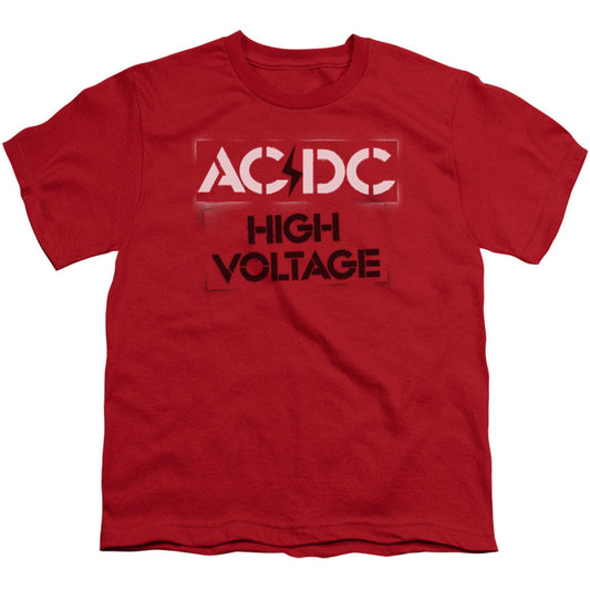 AC/DC High Voltage Stencil Youth T-shirt