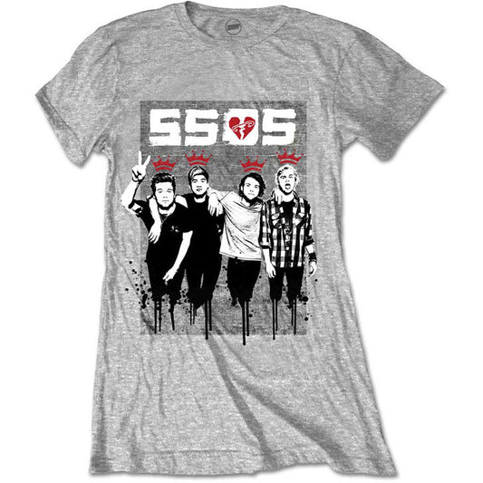 5 Seconds Of Summer 2 Finger Drip Junior Top