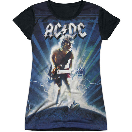 AC/DC Lightning Sublimation Junior Top