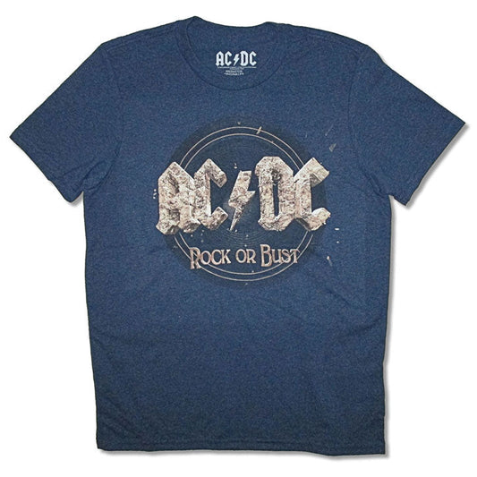 AC/DC Blues Explosion Navy Blue Tee T-shirt