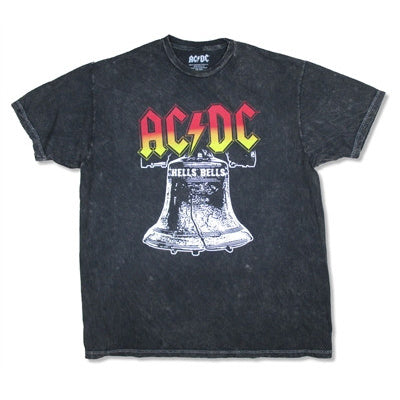 AC/DC Hell's Bells Stonewashed Tee Tie Dye T-shirt