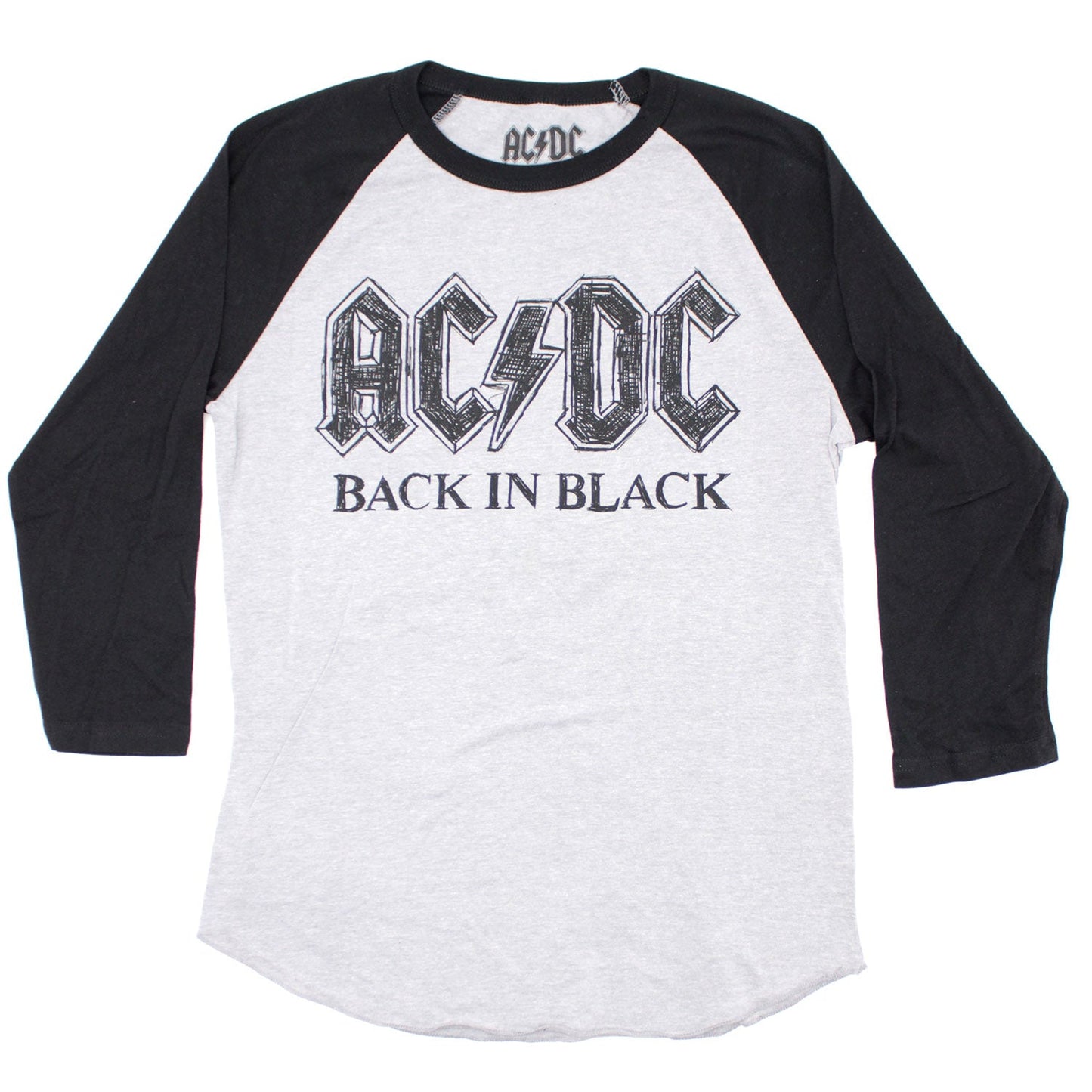 AC/DC Back In Black Scratch Logo Baseball Jersey