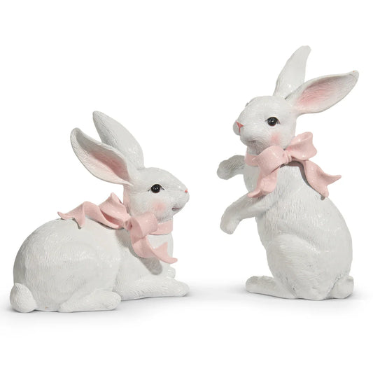 7.75” Bunnies with bows