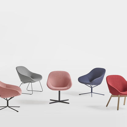 Beso Lounge Chair - Cross Base, Swivel w/ Return
