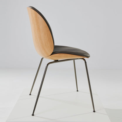 Beetle Dining Chair - Front Upholstered - Conic Base - 3D Veneer Shell