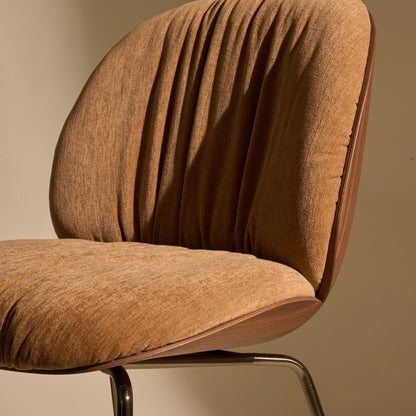 Beetle Soft Dining Chair - Conic Base - Front Upholstered - Veneer Shell
