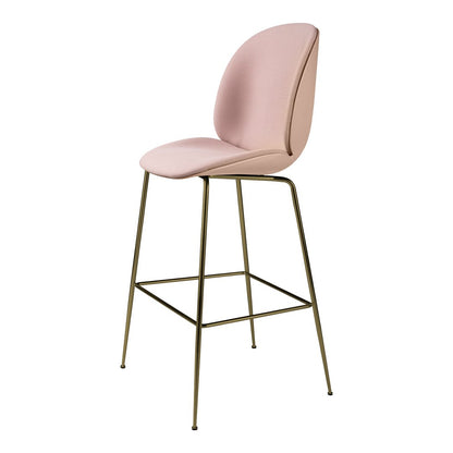 Beetle Bar Chair - Front Upholstered - Antique Brass Base