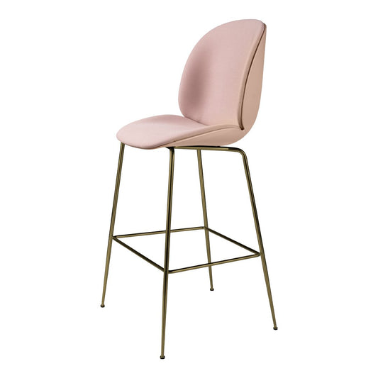 Beetle Bar Chair - Front Upholstered - Antique Brass Base