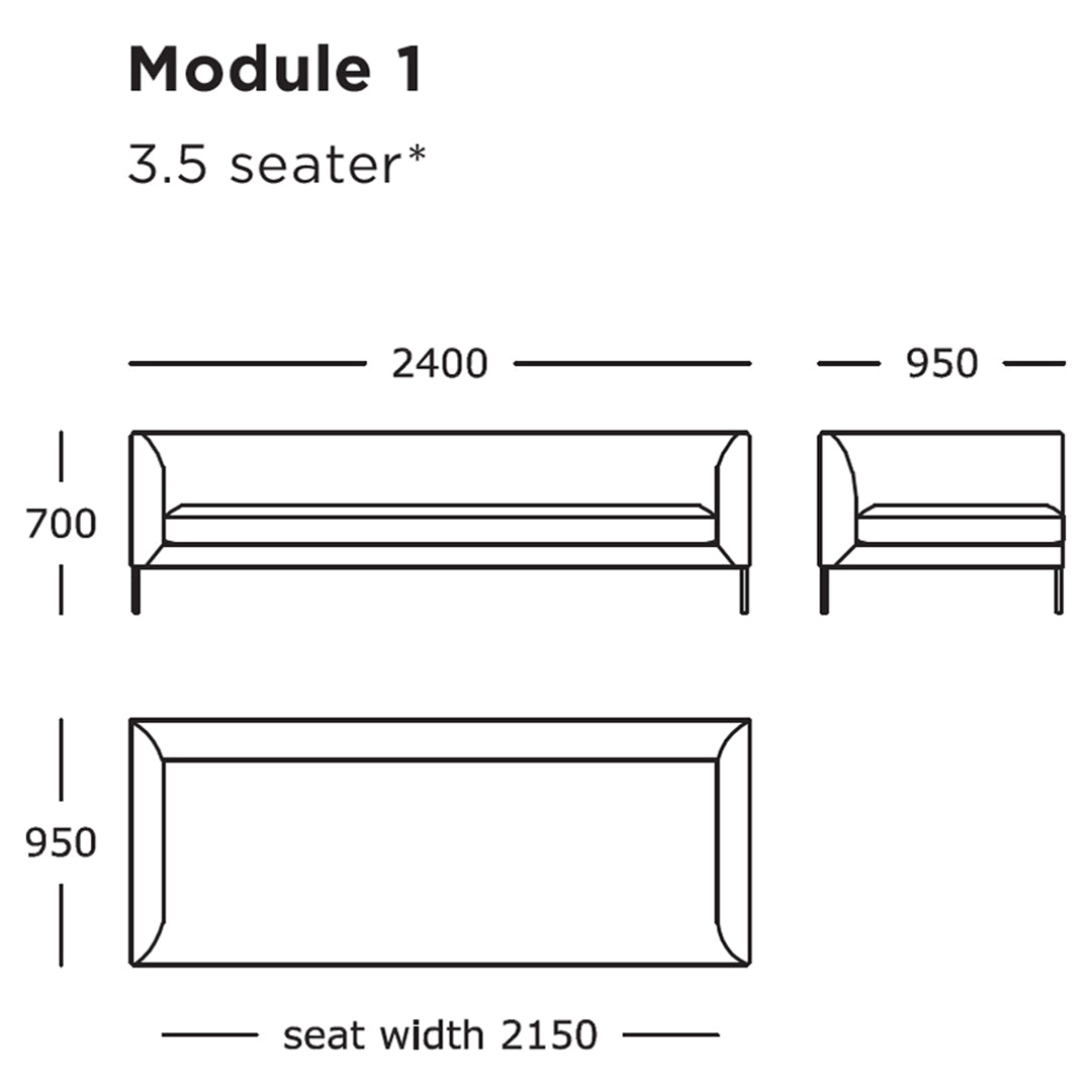 Blade Modular Sofa (Modules 1-8)