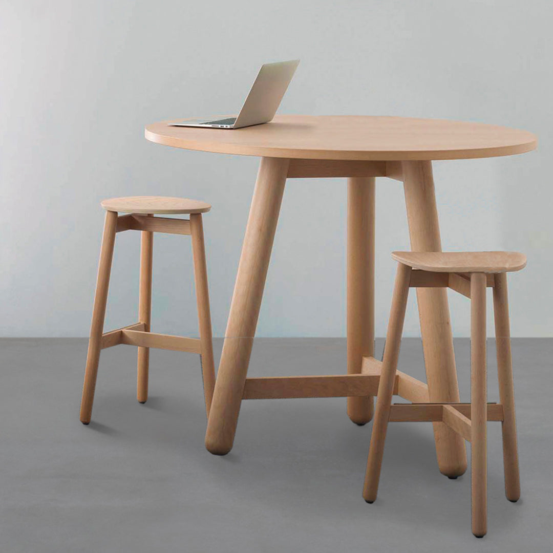 Beech Stool 75 Flat Barstool - Upholstered