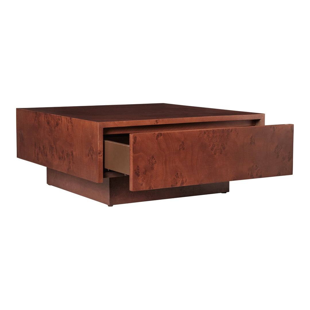 Burl Storage Coffee Table