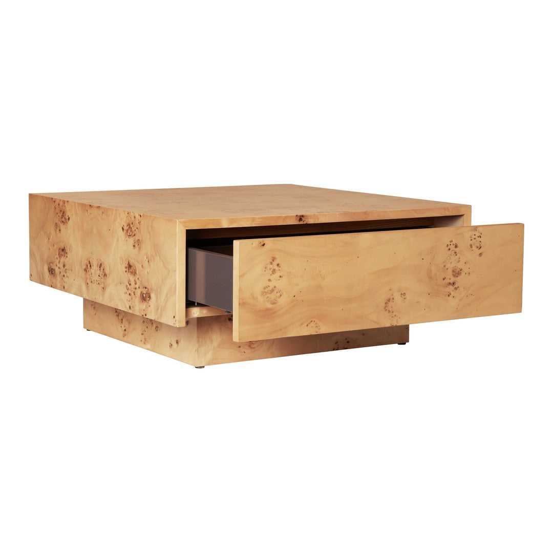 Burl Storage Coffee Table