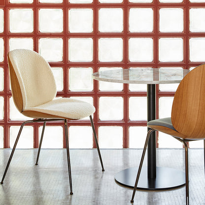 Beetle Dining Chair - Front Upholstered - Conic Base - 3D Veneer Shell