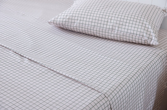 Bed Sheets Fern Grid