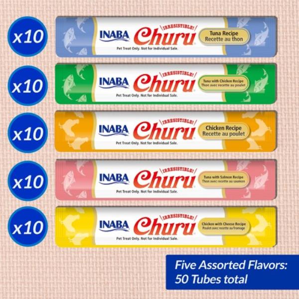 Inaba - Churu Tuna & Chicken Variety BOX 700g (14g X 50 Tubes)