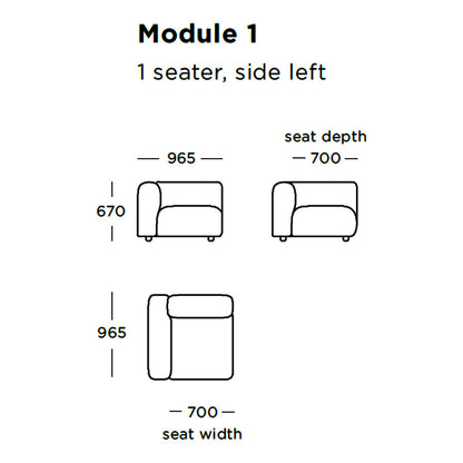 Boketto Modular Sofa (Modules 1-8)