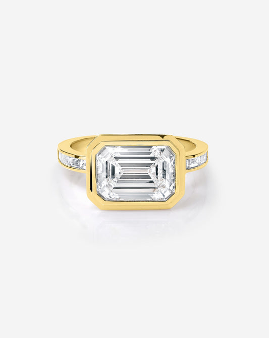 3.03 Emerald Lab Diamond Channel Set