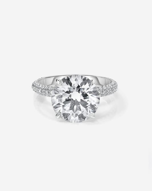 3.18 Round Lab Diamond in Pavé Cloud