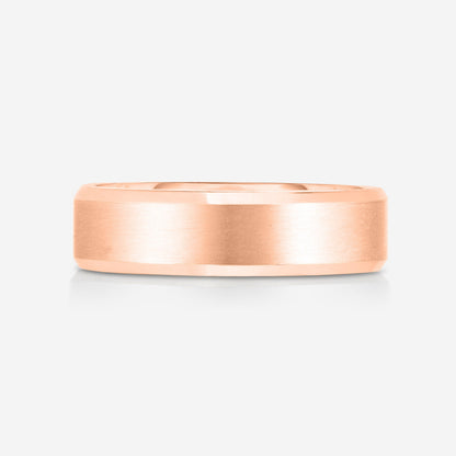 6 mm Contrast + Beveled Wedding Band