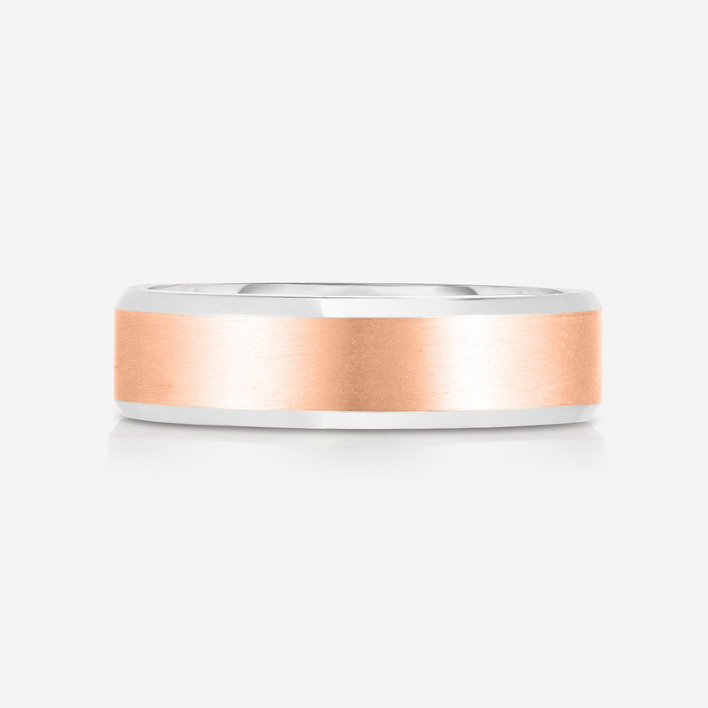 6 mm Contrast + Beveled Wedding Band