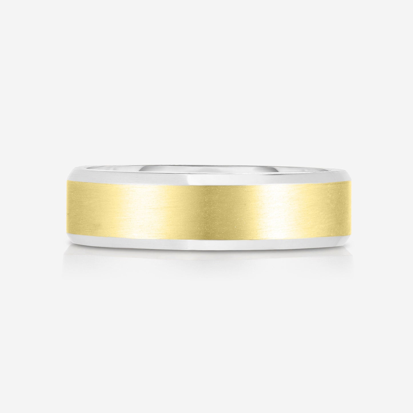 6 mm Contrast + Beveled Wedding Band
