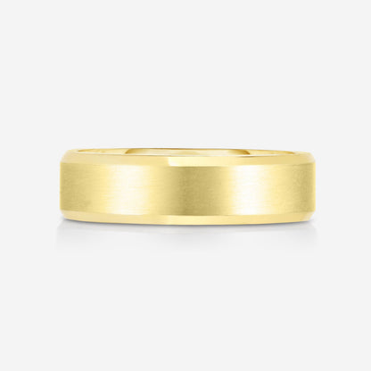 6 mm Contrast + Beveled Wedding Band