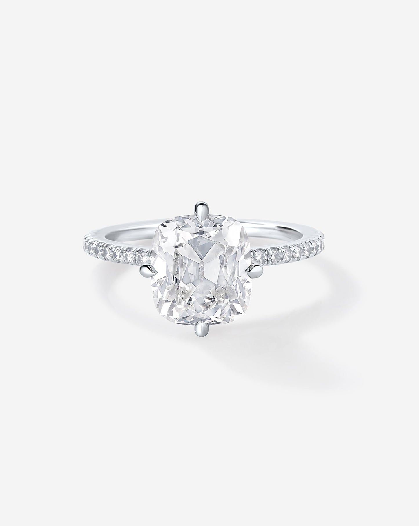 2.08 Old Mine Natural Diamond in Whisper Thin® Pavé Hidden Halo
