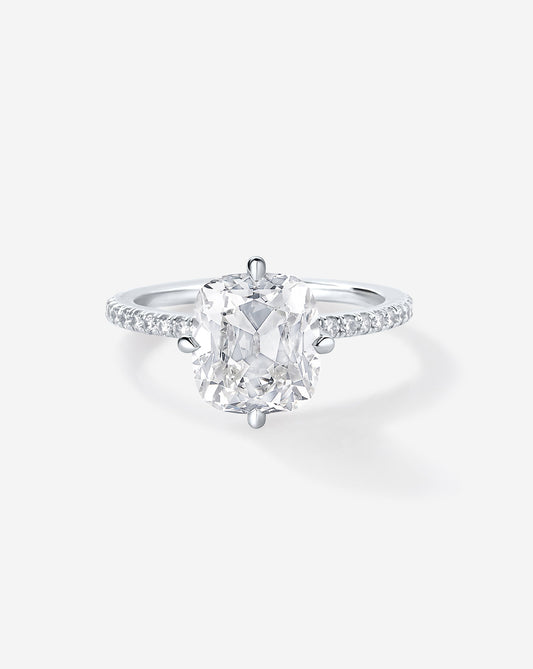 2.08 Old Mine Natural Diamond in Whisper Thin® Pavé Hidden Halo