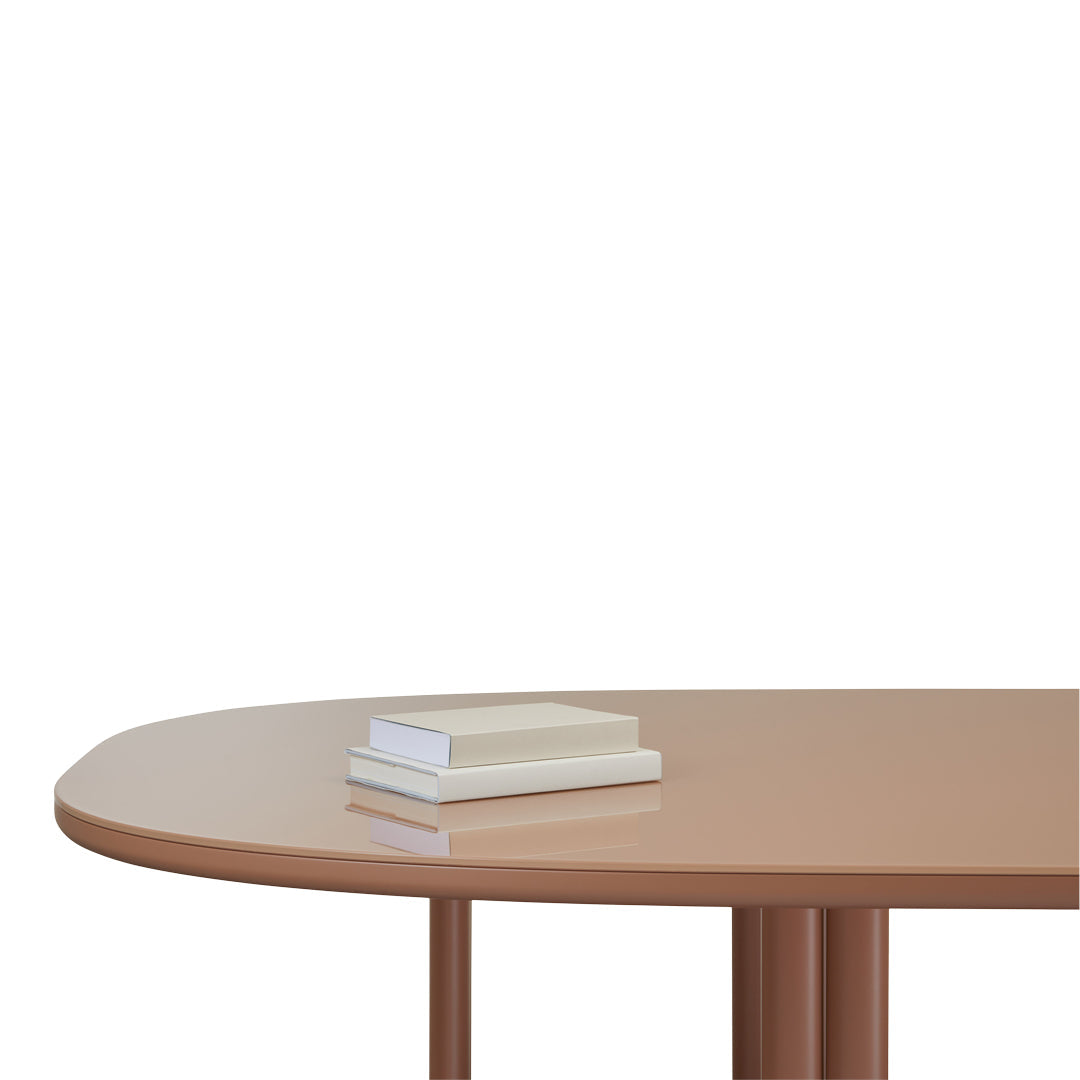 Anam Dining Table - Glass Top - Oval