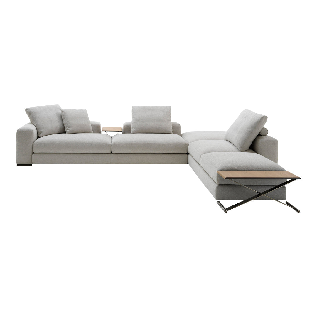 Ananta L-Shaped Sectional Sofa w/ Two Tables Composition