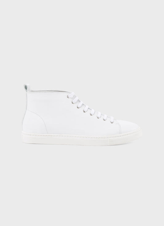 Women's High Top Tennis Shoe in White