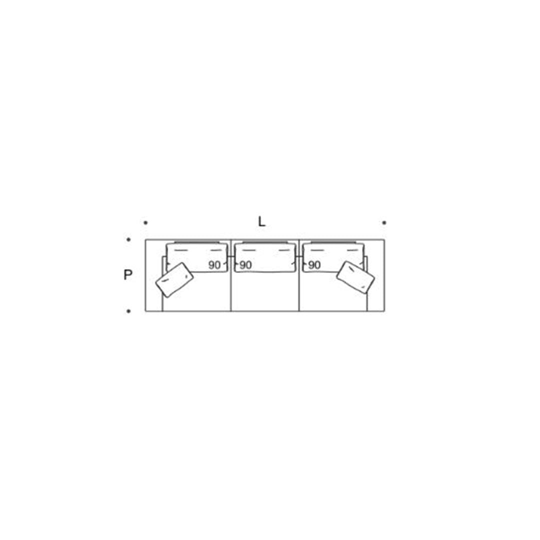 Ananta Three Seater Sofa Composition