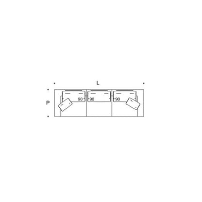 Ananta Three Seater Sofa Composition